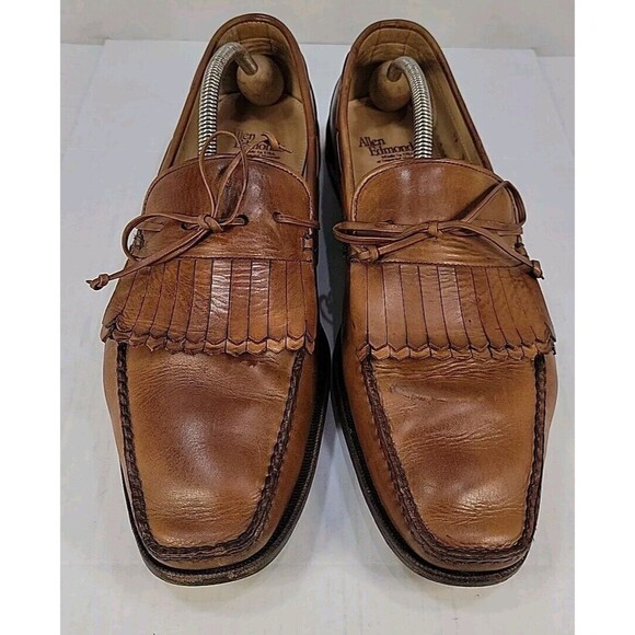 Allen Edmonds Alton Men’s 13 D Brown Slip On Kiltie Loafers Shoes Fringe USA - Picture 2 of 16